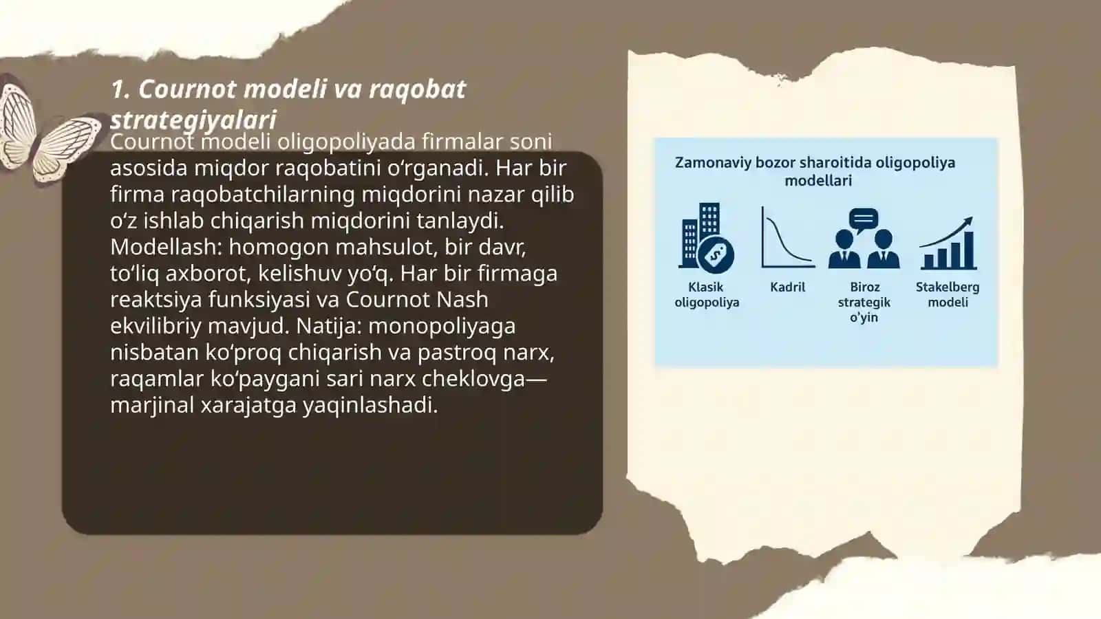 Zamonaviy bozor sharoitida oligopoliyaning asosiy modellari 3