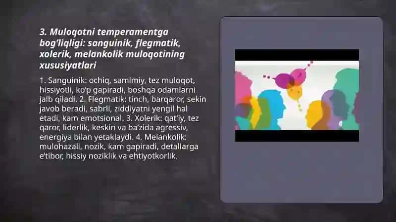 Muloqotni temperamentga bog’liqligi 3