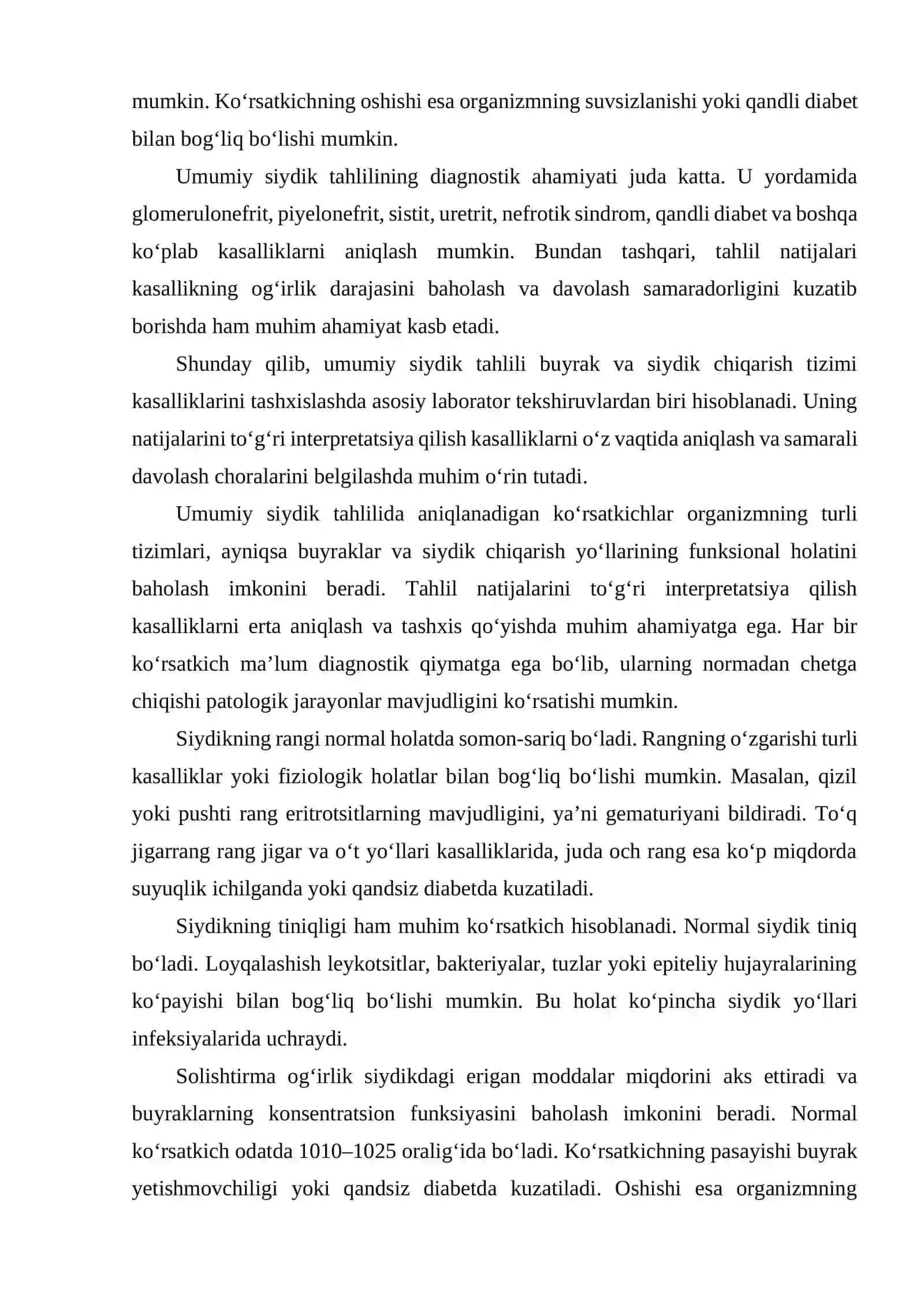 Umumiy siydik taxlilini interpretatsiyasi 3