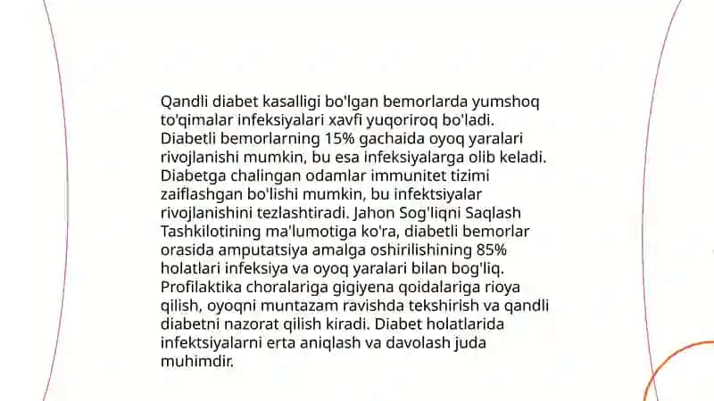 Qandli diabetli bemorlarda yumshoq toʻqimalar xirurgik infeksiyasini davolash usullari 3