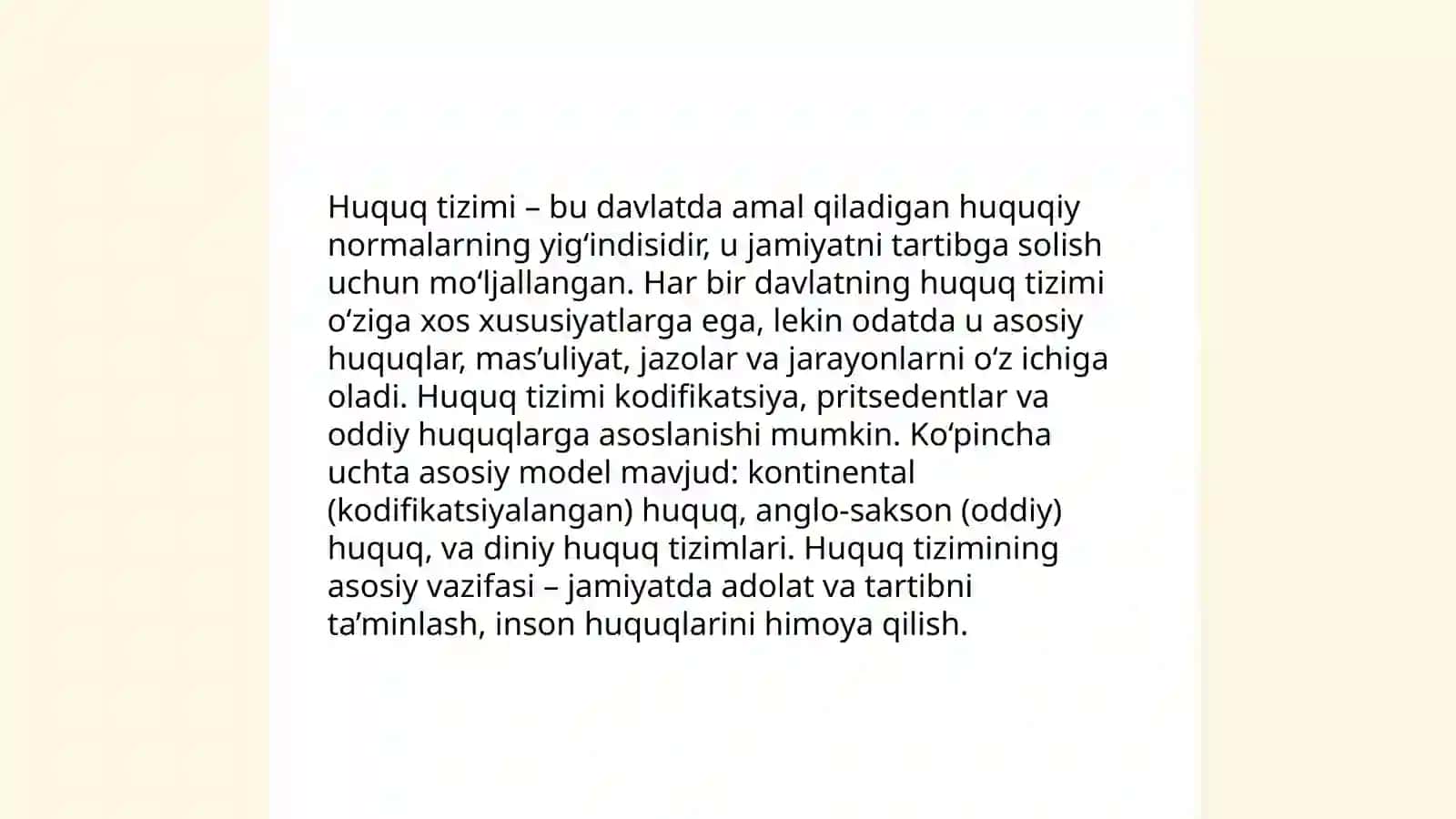 Hozirgi zamonning asosiy huquq tizimi va oilalari 3