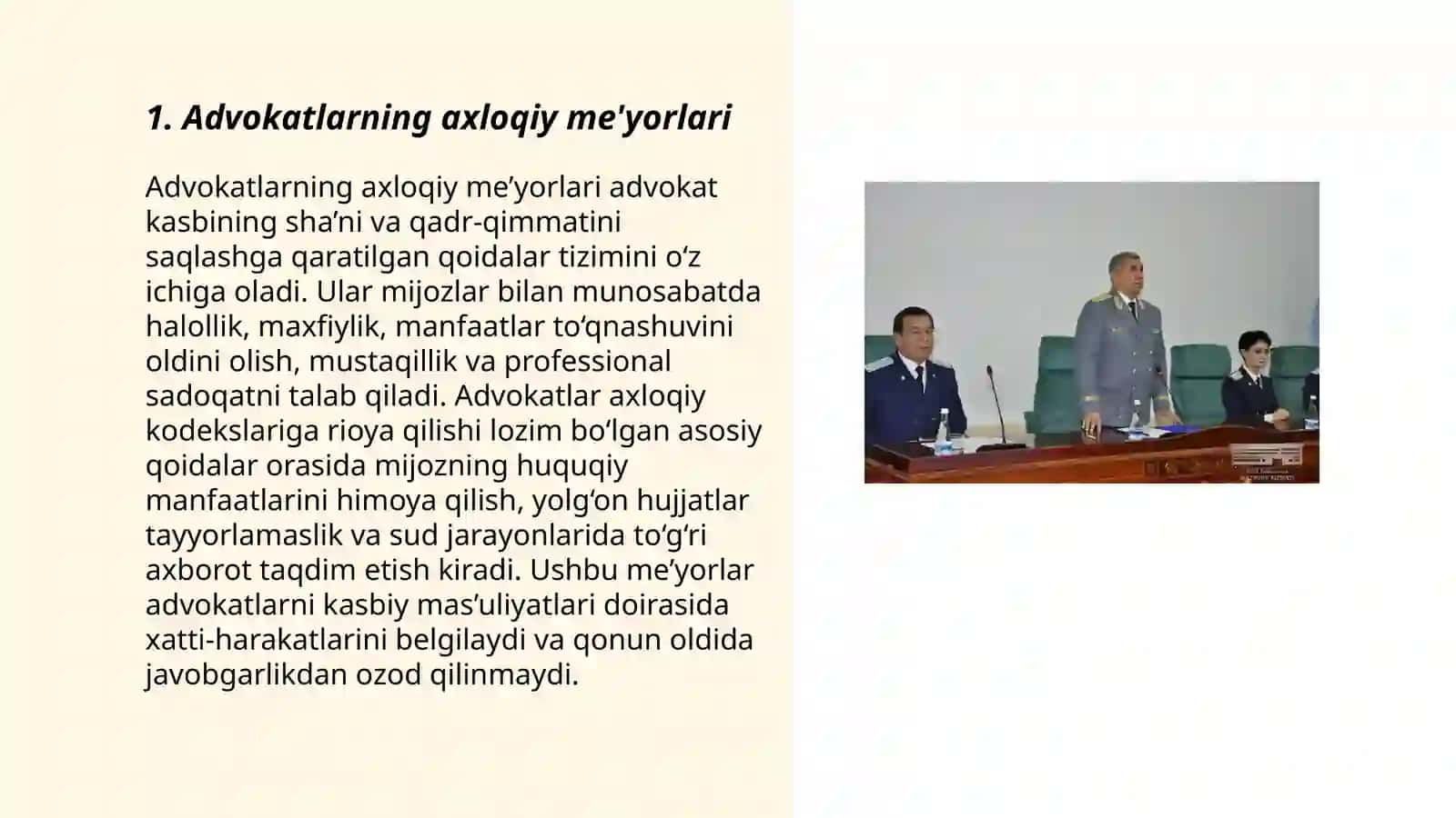 Advokatlarning axloqiy me'yorlari 3