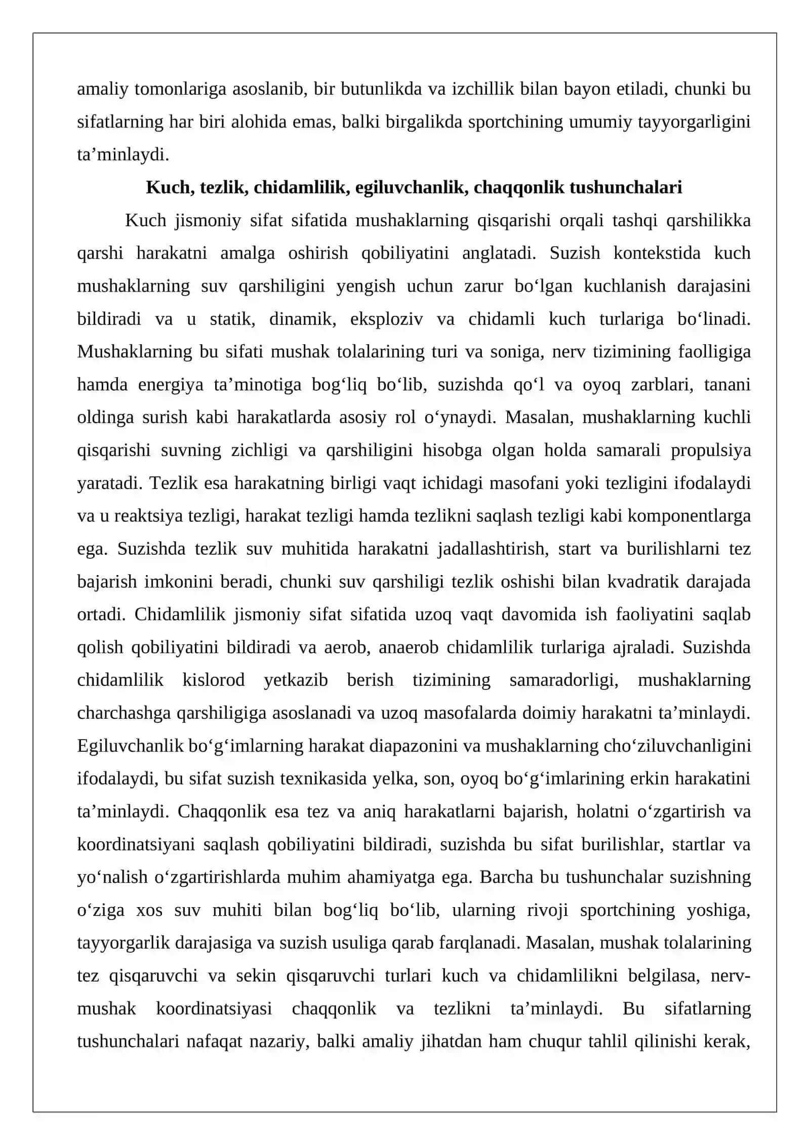 Suzish sport turida jismoniy sifatlar tahlili 3
