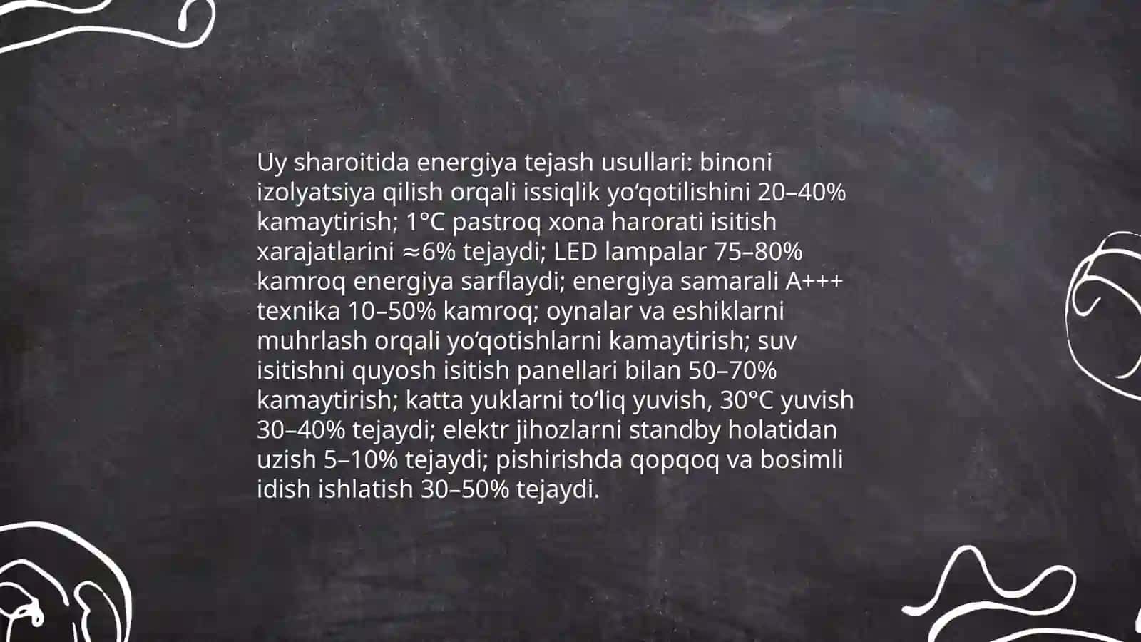 Energiya sarfini tejash 3