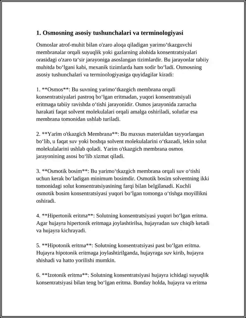 OSMOSLARNING TUZILISHI VA ISHLASH JARAYONI 3