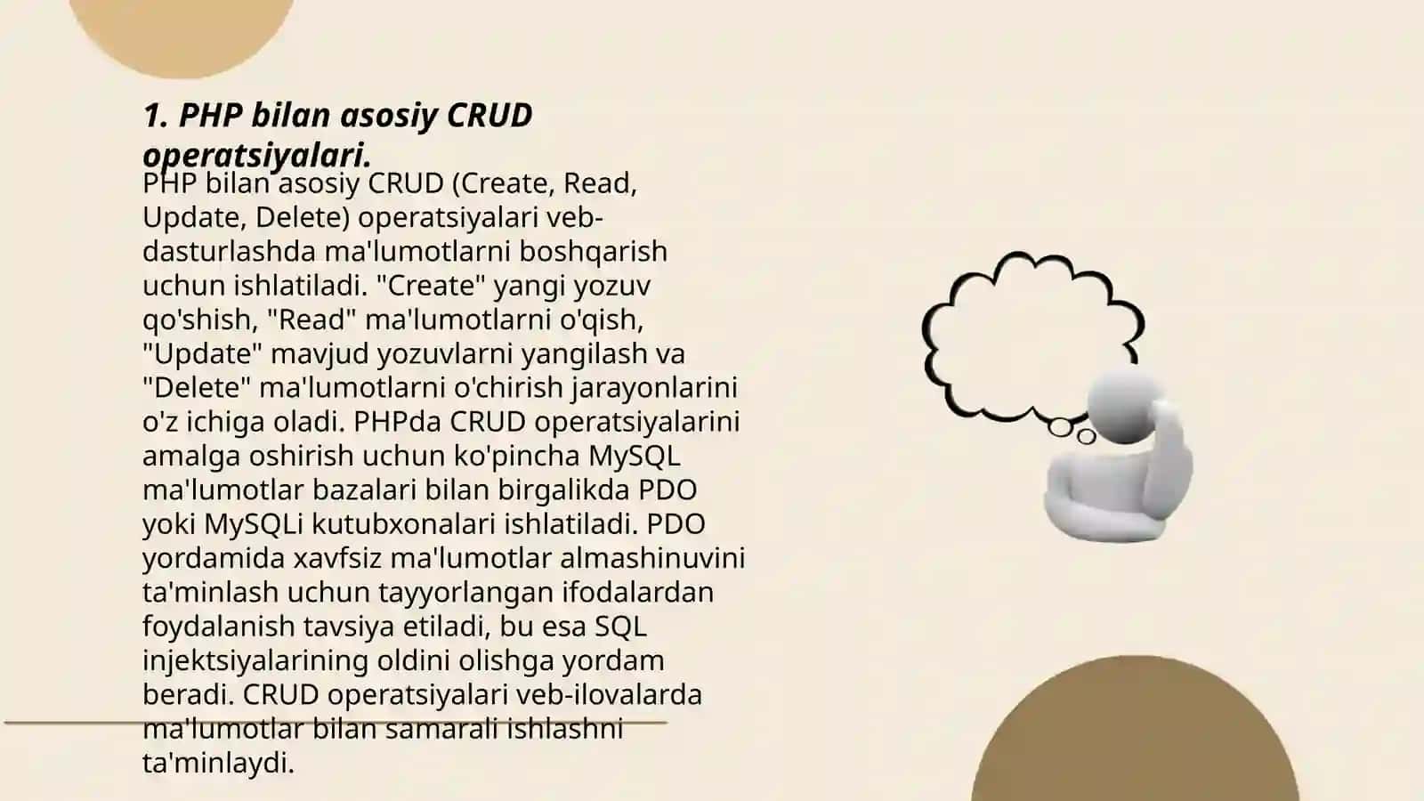 PHP dinamik sahifa tayyorlash(CRUD) 3