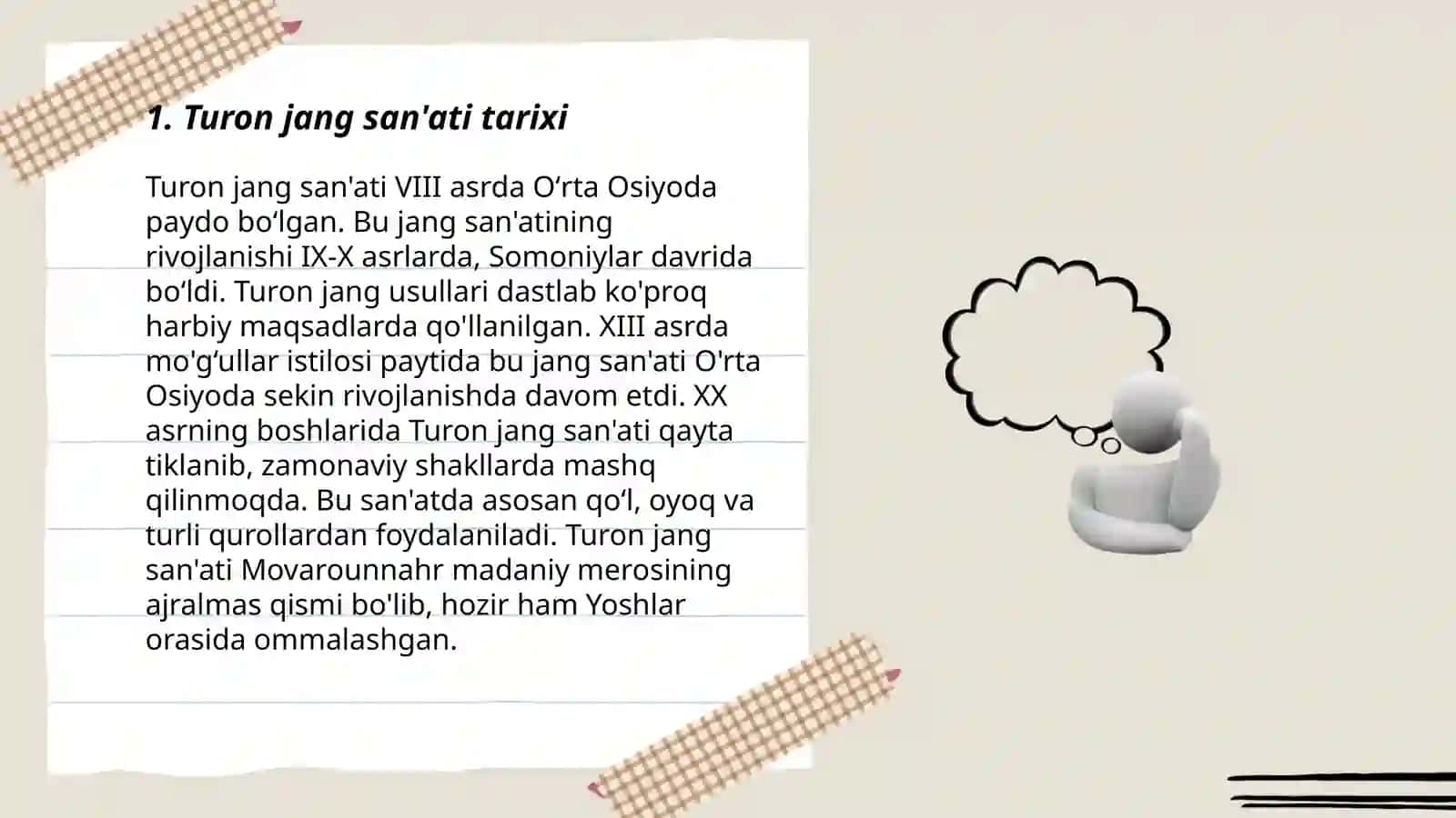 Turon Jang san'ati óyini va qoidalari 3