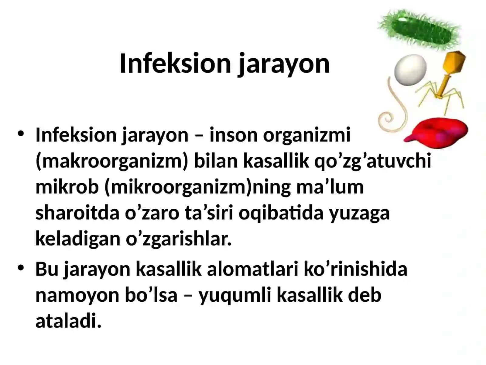 YUQUMLI KASALLIKLAR FANIGA KIRISH 3