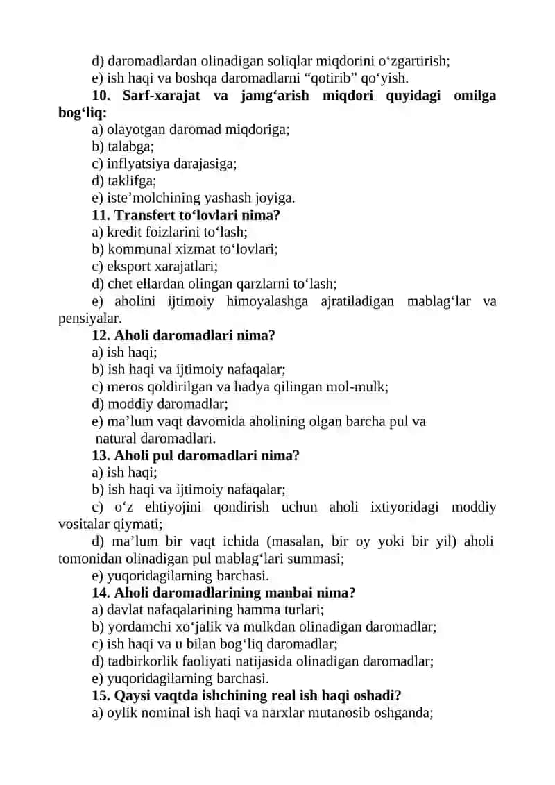AHOLI DAROMADLARI VA DAVLATNING IJTIMOIY SIYOSATI 3