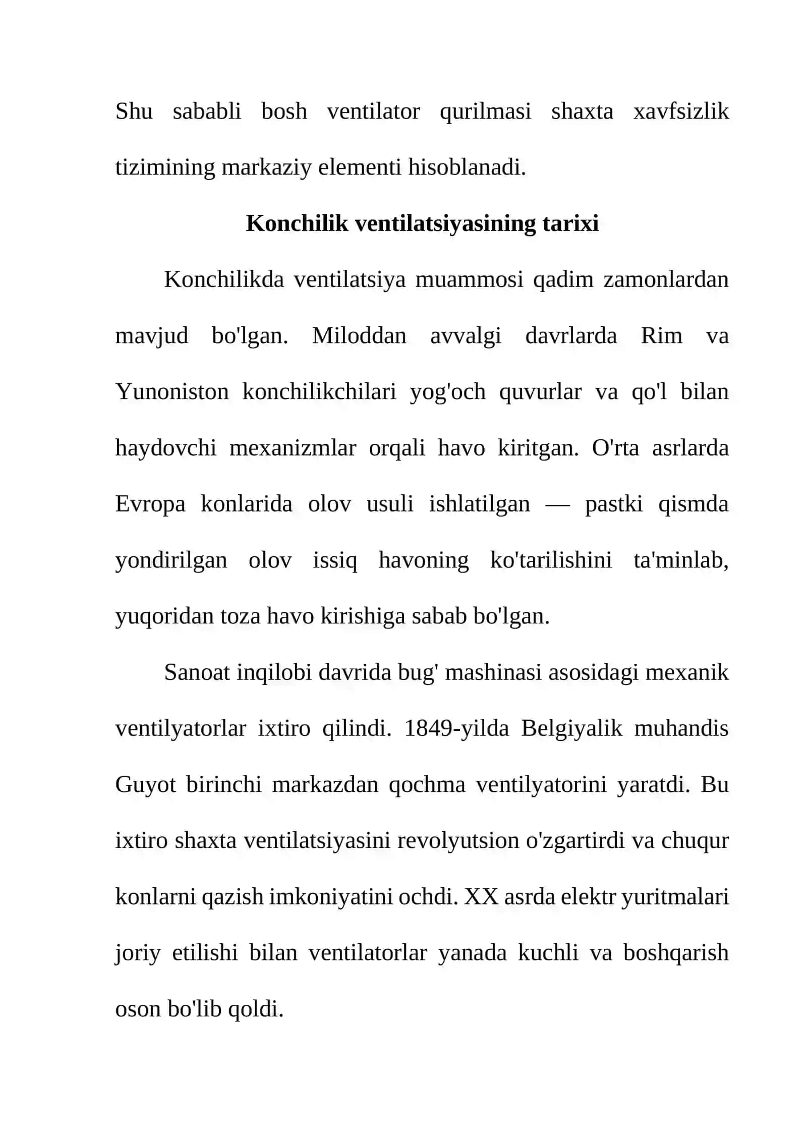 Shaxtada bosh ventilyator qurilmalari haqida umumiy ma'lumot 3