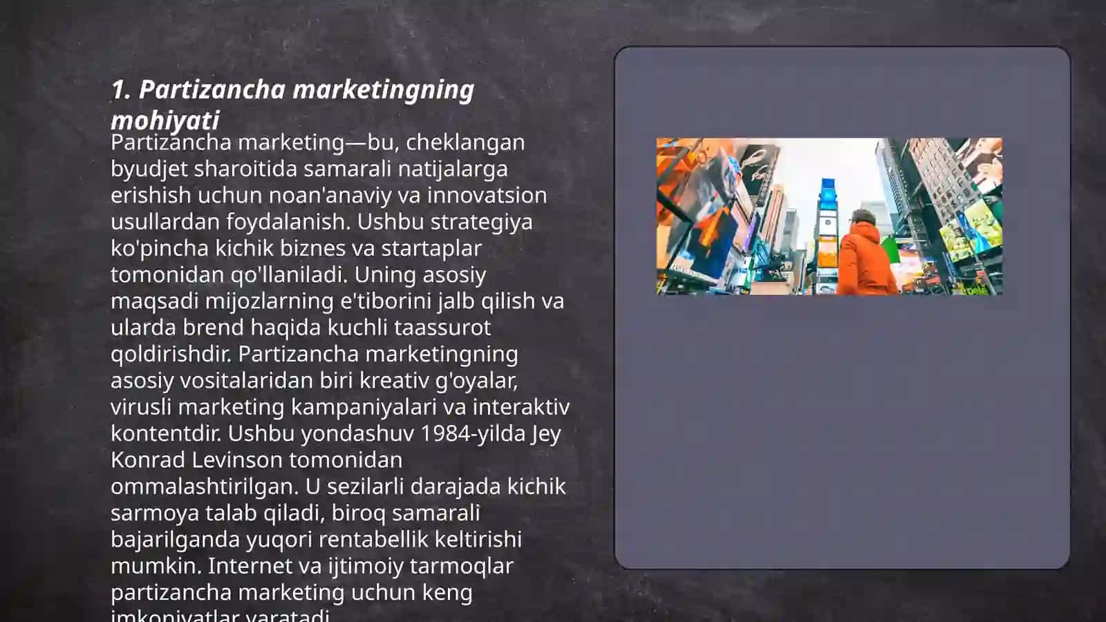 Partizancha marketing va iste’molchilar ongidagi assotsiatsiyalar 3