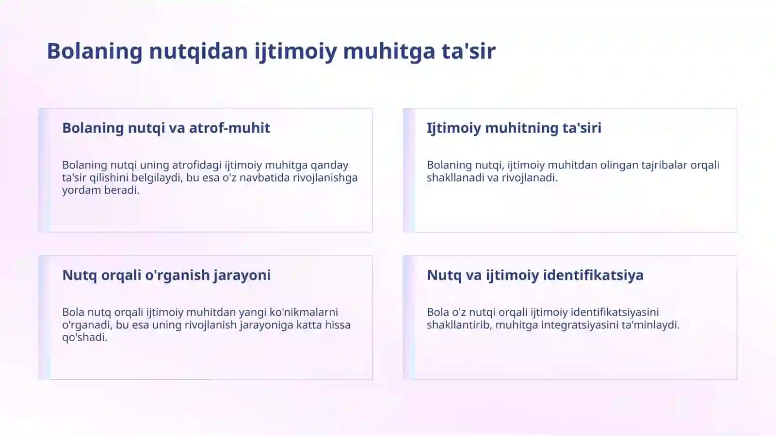 Bolaning ijtimoiy rivojlanishida nutqning o'rni va ahamiyati 3