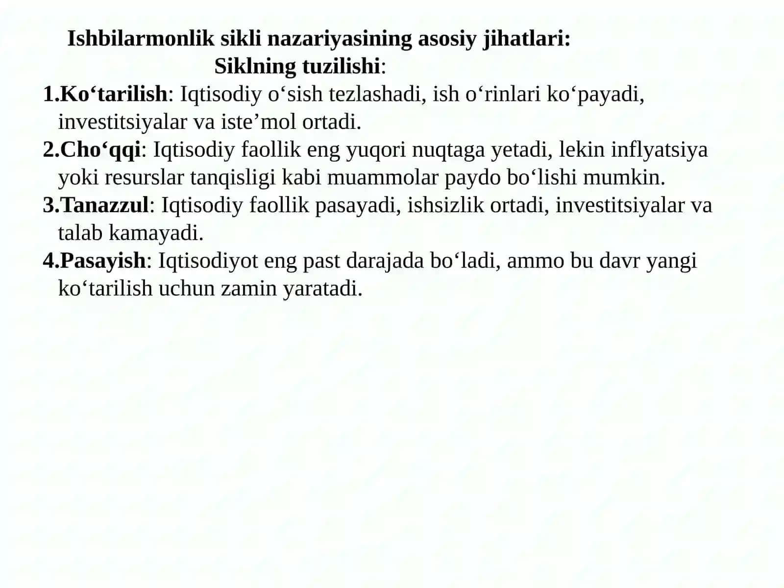 Ishbilarmonlik sikli nazariyasi: Uzoq muddatli iqtisodiy o‘sish 3