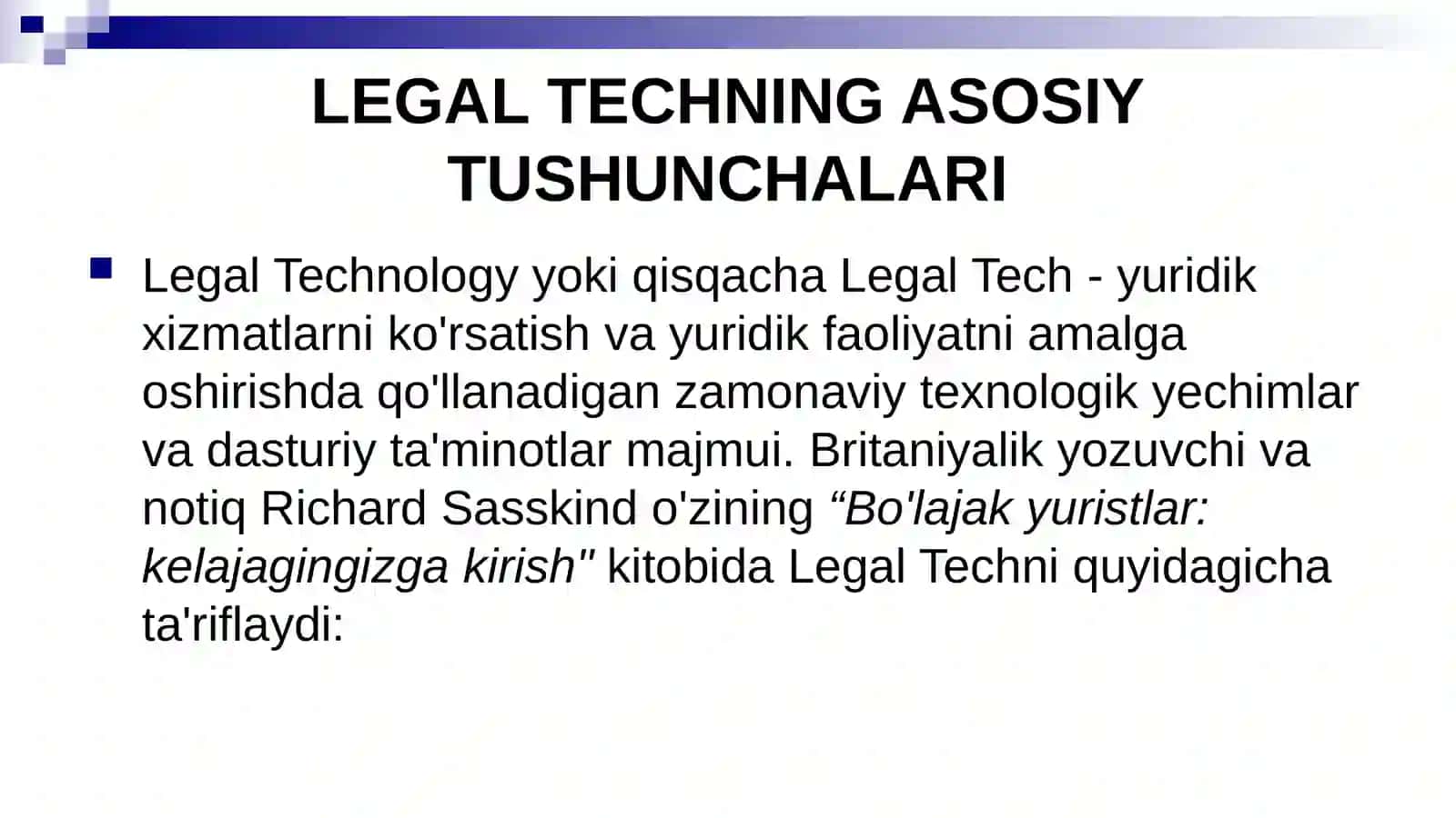 Legal Tech tushunchasi va uning zamonaviy yuridik amaliyotdagi o‘rni 3