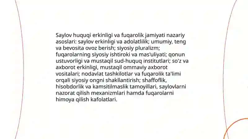 Saylov huquqi erkinligi va fuqarolik jamiyati: nazariy asoslar 3