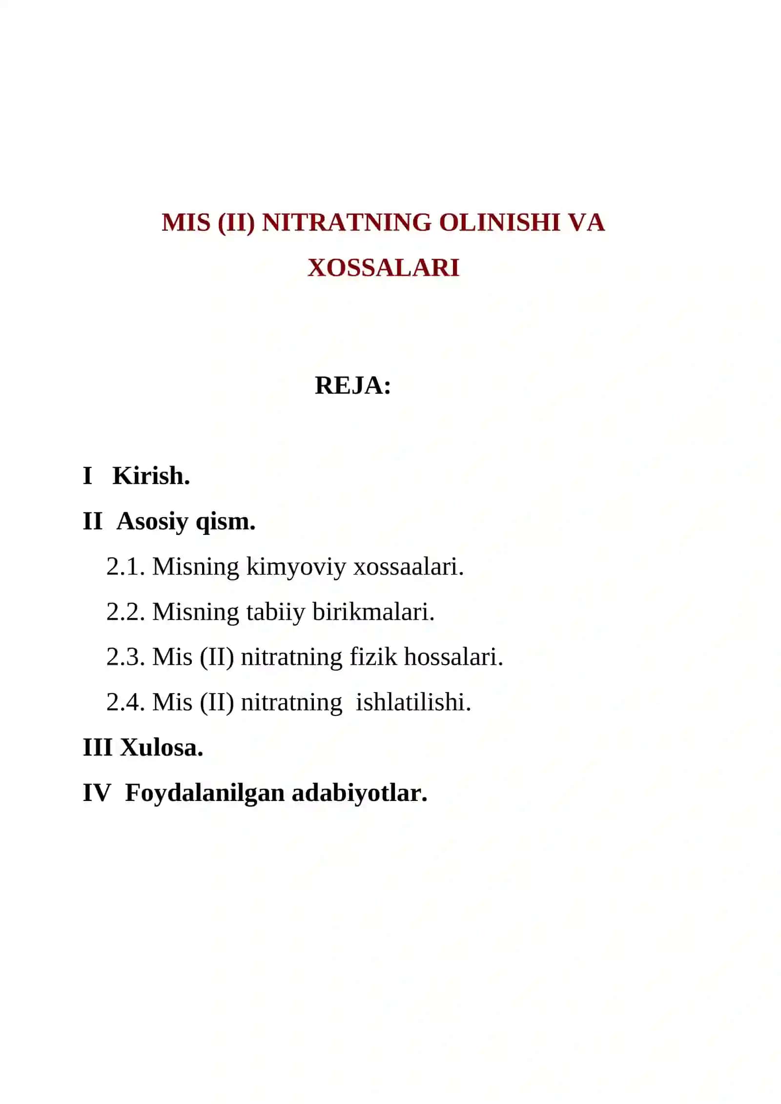 MIS (II) nitratning olinishi va xossalari 3