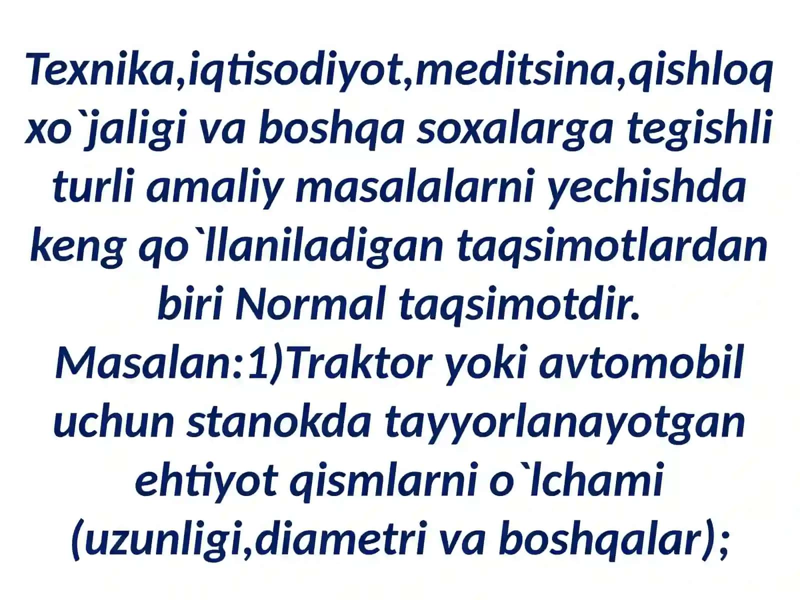 Normal taqsimot va uning tadbiqlari 3
