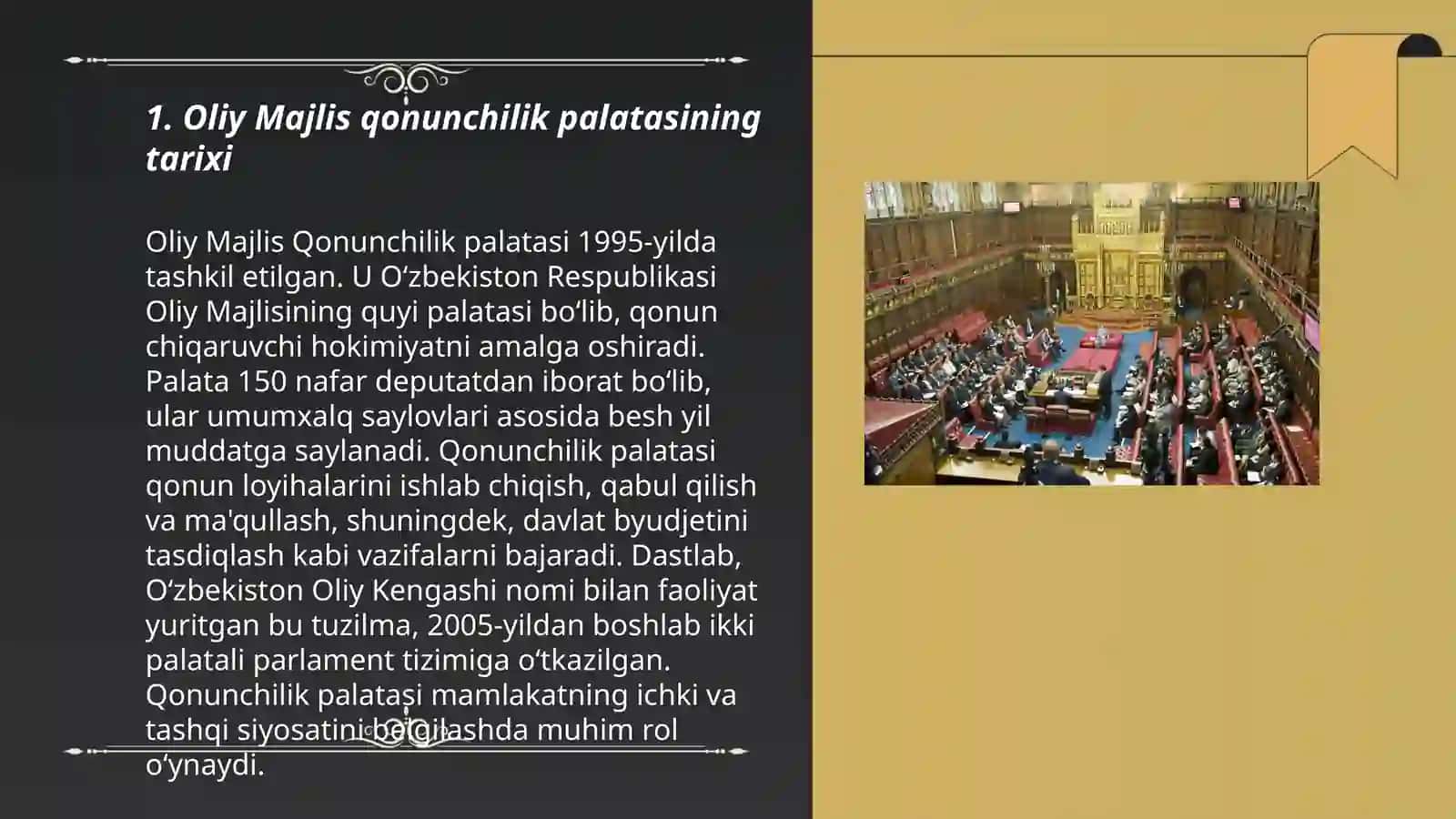 Oliy Majlis qonunchilik palatasining konstitutsiyaviy - huquqiy asoslari 3