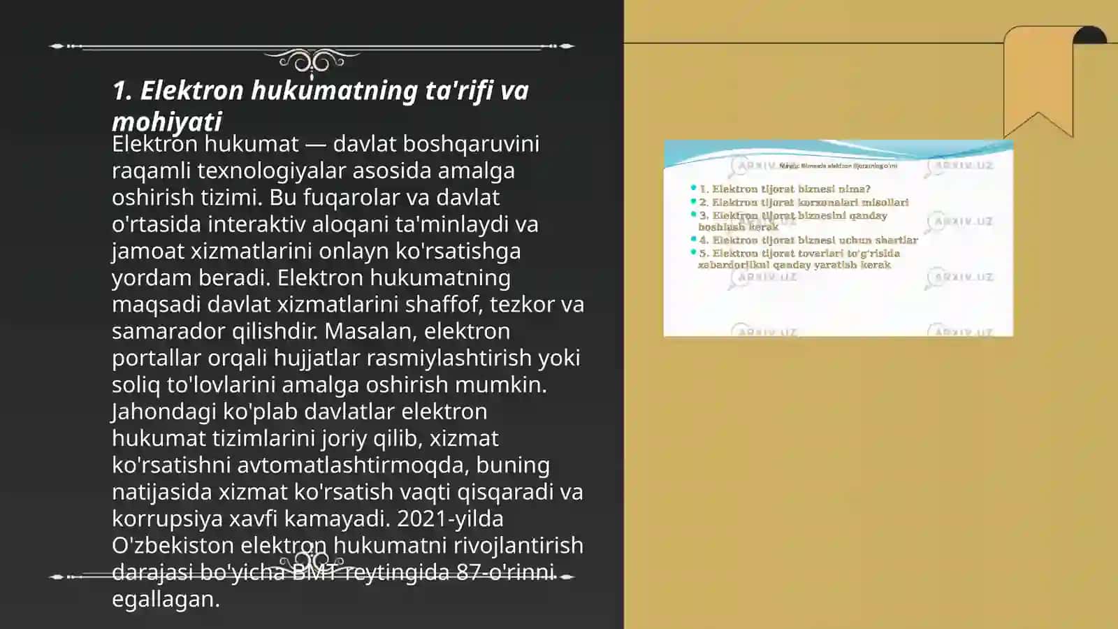 Elektron hukumat modellarining o’ziga xos xususiyatlari 3