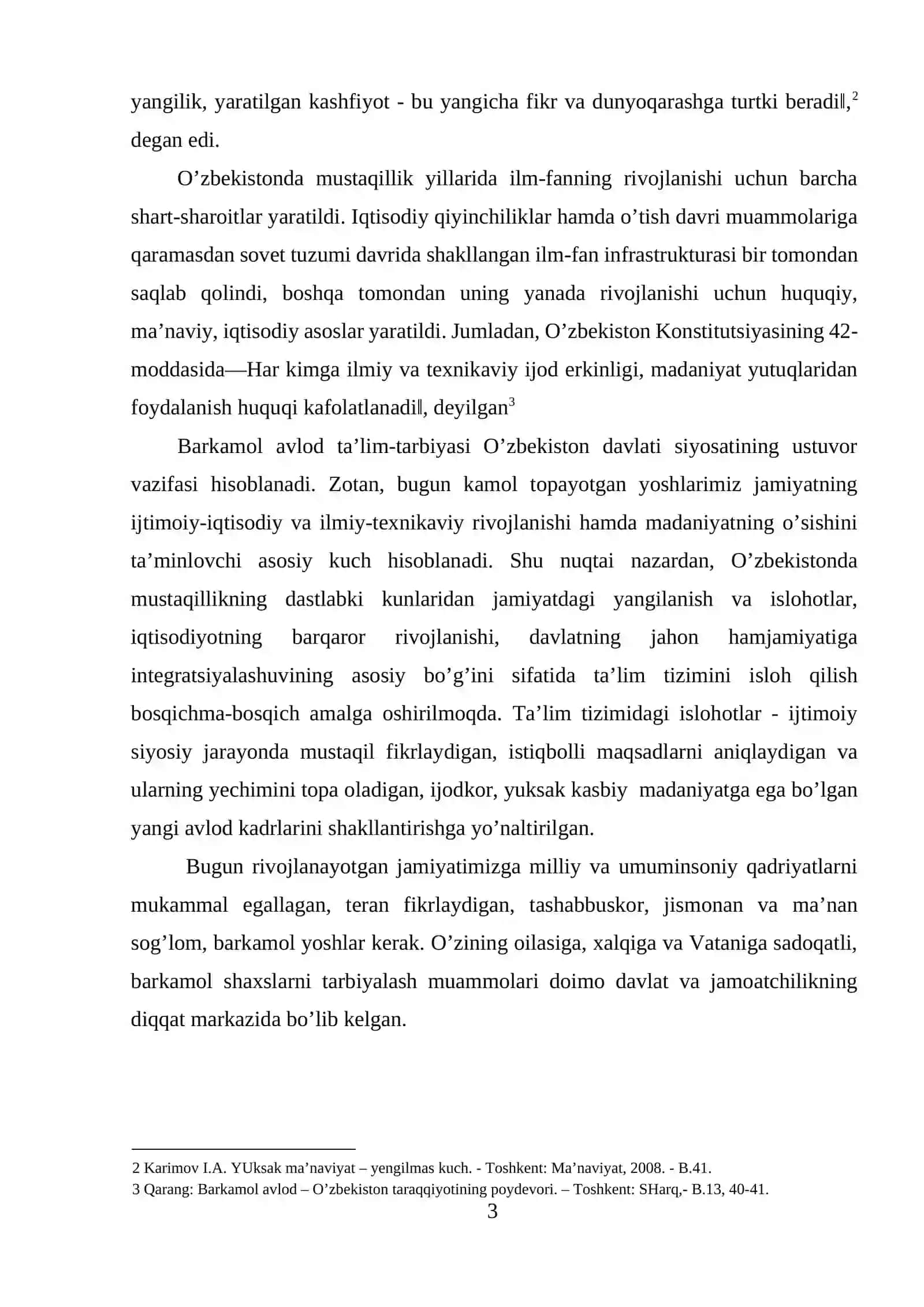 Mustaqillik yillarida ta’lim tizimidagi islohotlar va ularning ahamiyati 3