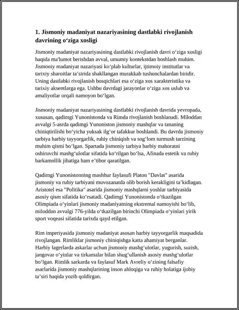 Jismoniy madaniyat nazariyasining rivojlanishi 3