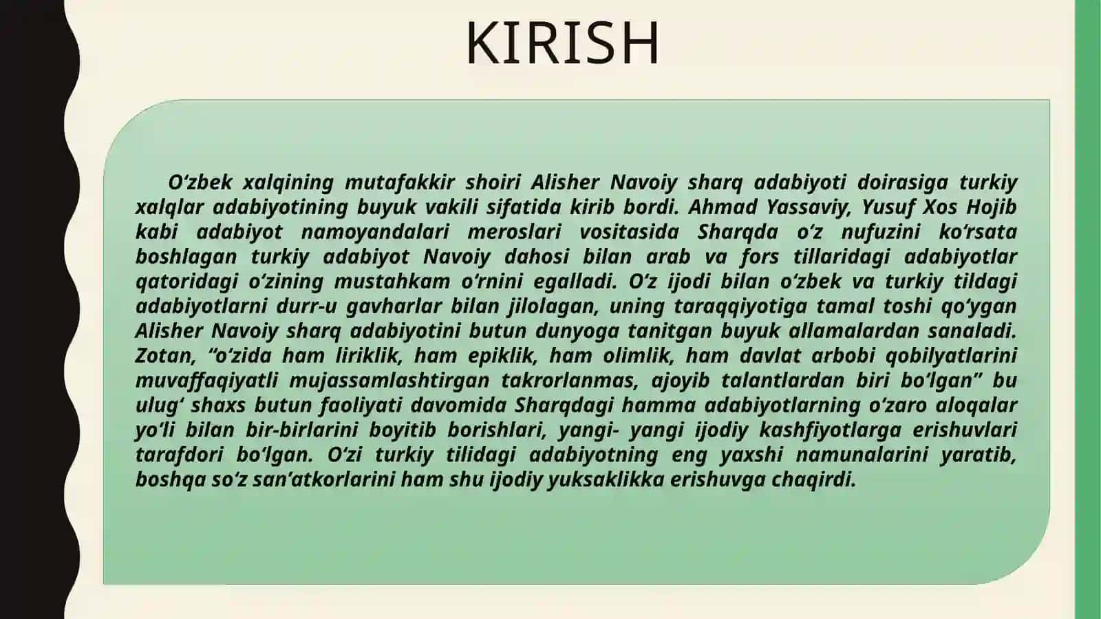 Alisher navoiy lirikasi 3