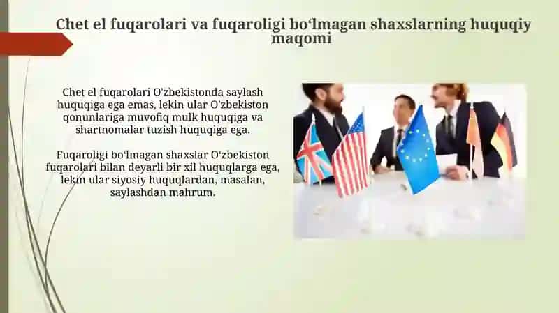 Chet el fuqarolari va fuqaroligi boʻlmagan shaxslarni huquqiy xolati 3