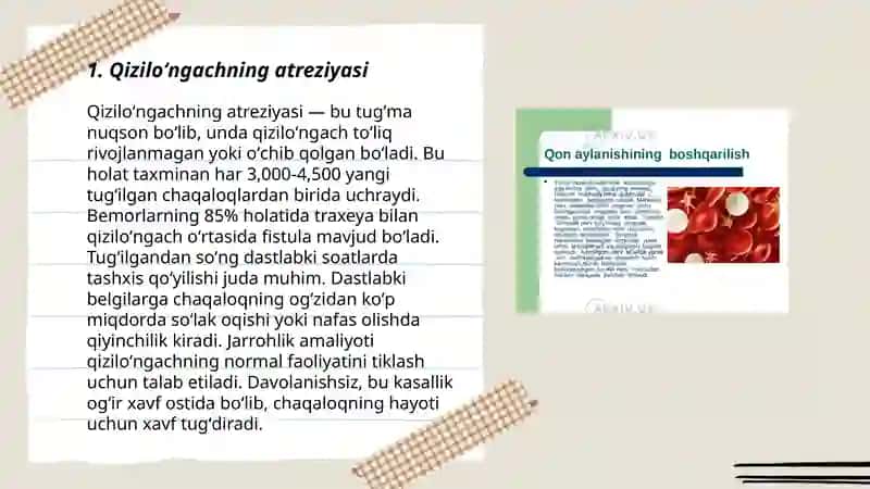 Qiziloʻngachning tugʻma va orttirilgan nuqsonlari 3