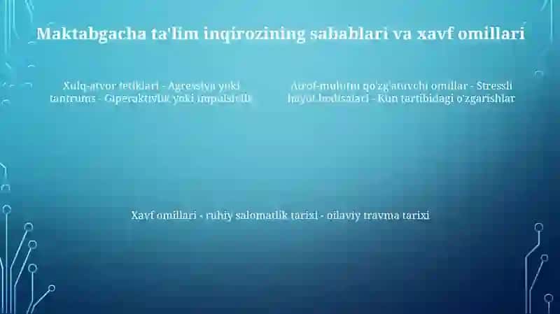 Maktabgacha Yoshdagi Bolalarda Inqiroz 3