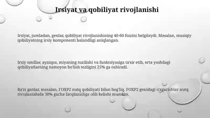 Qobilyat rivojiga ta'sir ko'rsatuvchi omillar 3