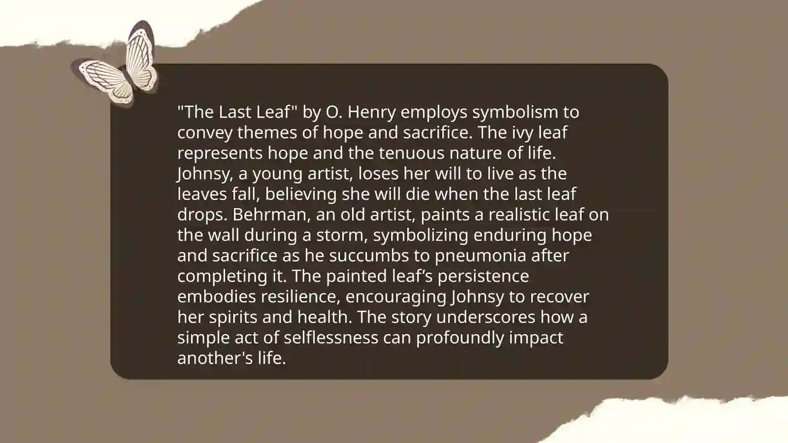 The Last Leaf by O. Henry 3