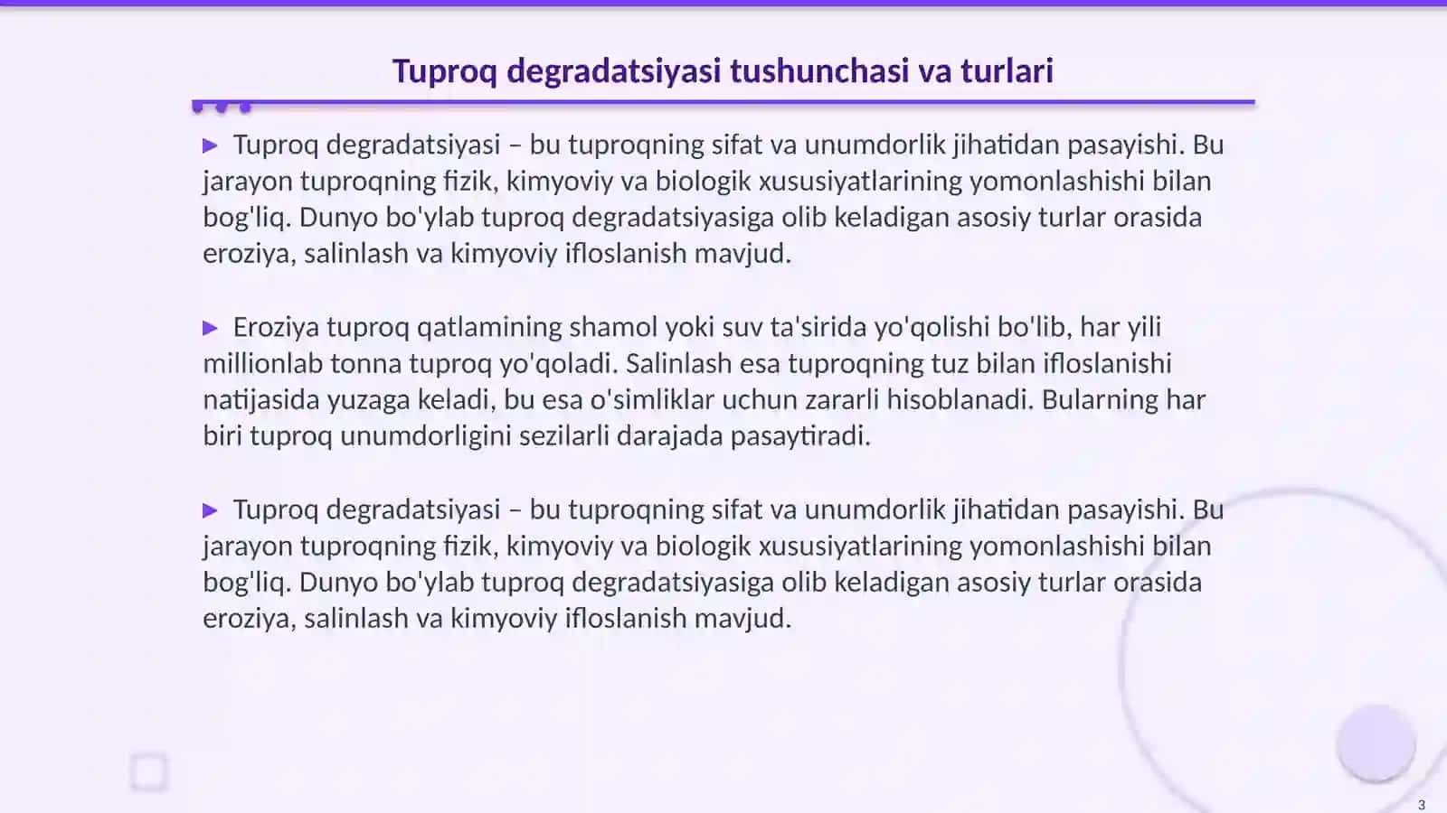 Tuproq degradatsiyasi muammolari va atrof-muhit muhofazasi 3