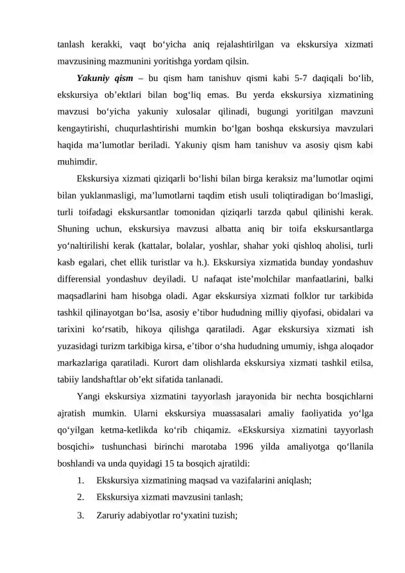 Ekskursiya Xizmatini Tayyorldash Texnologiyasi 3
