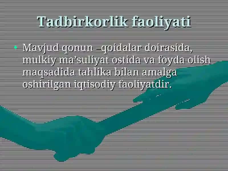 Tadbirkorlik kapitali tushunchasi va uning aylanish bosqichlari 3