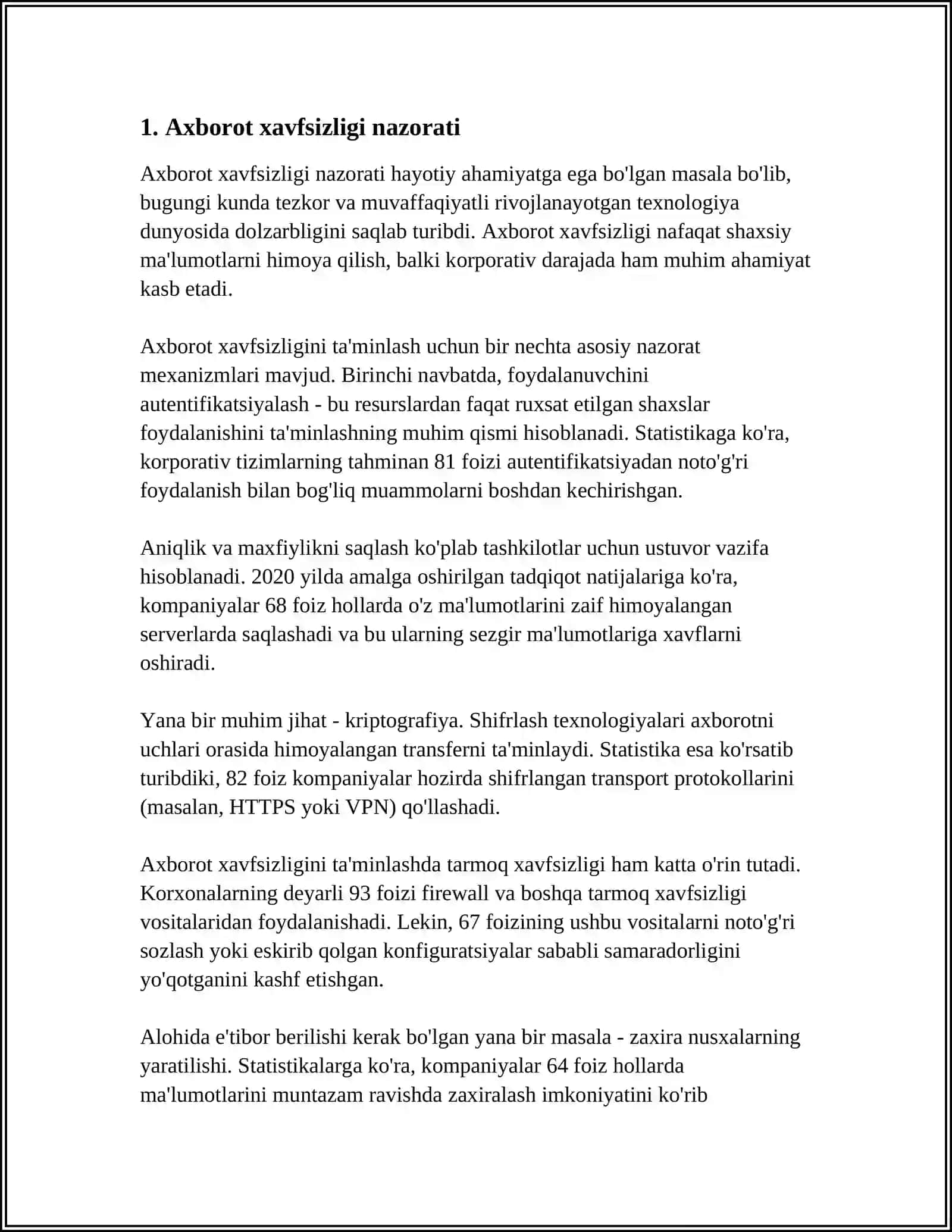 MA'LUMOTLARNI KOMPYUTERDA ISHLASH SHAROITIDA AUDIT O'TKAZISH TARTIBI 3