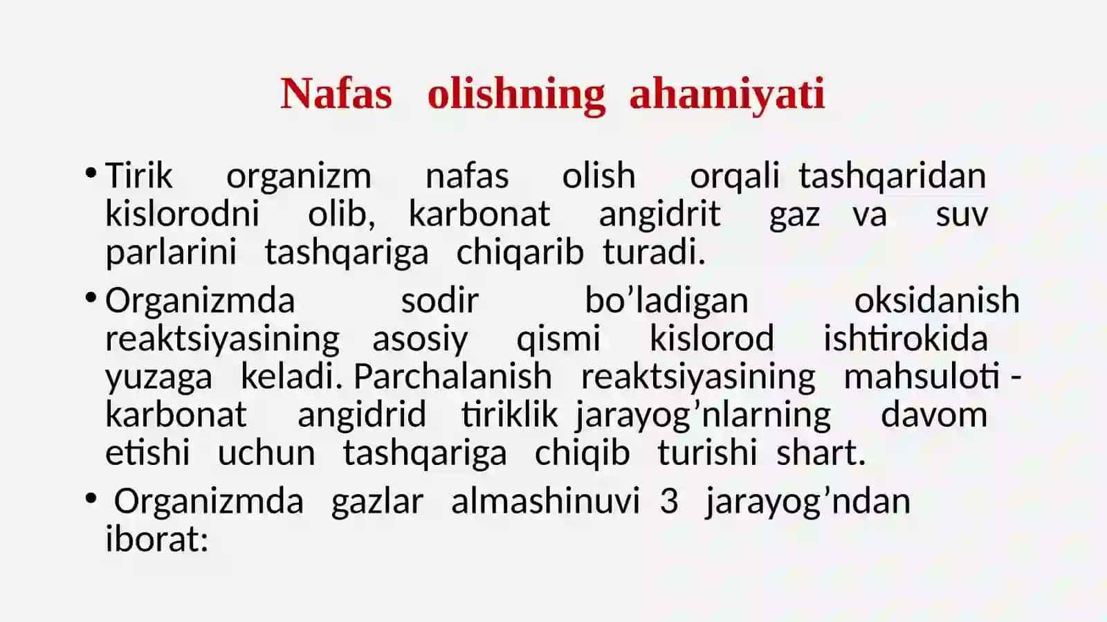 Nafas olish tizimi 3