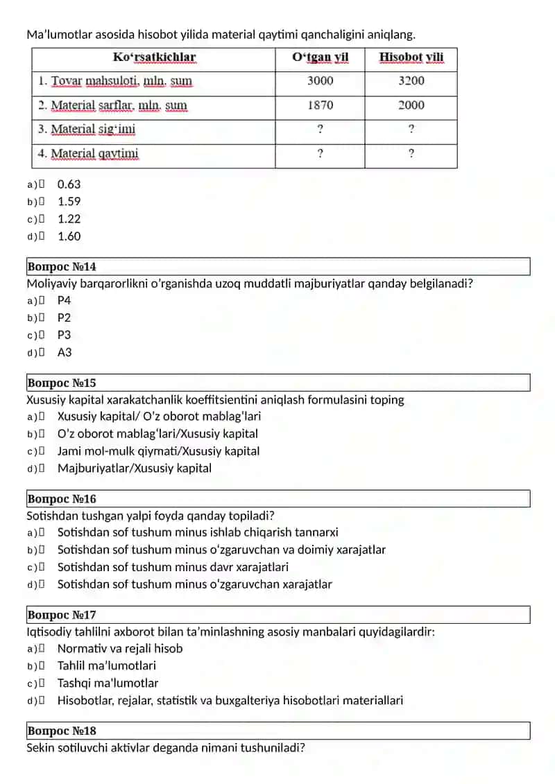 FINANCIAL ANALYSIS 1-UZ 3
