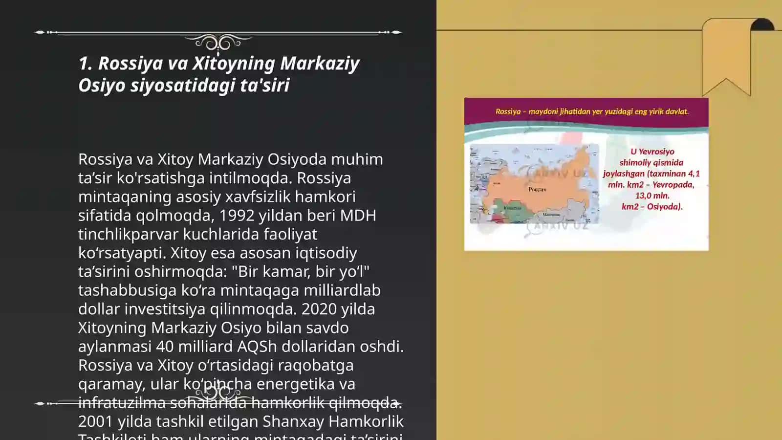 Rossiya va Xitoyning markaziy osiyodagi raqobati 2024 3