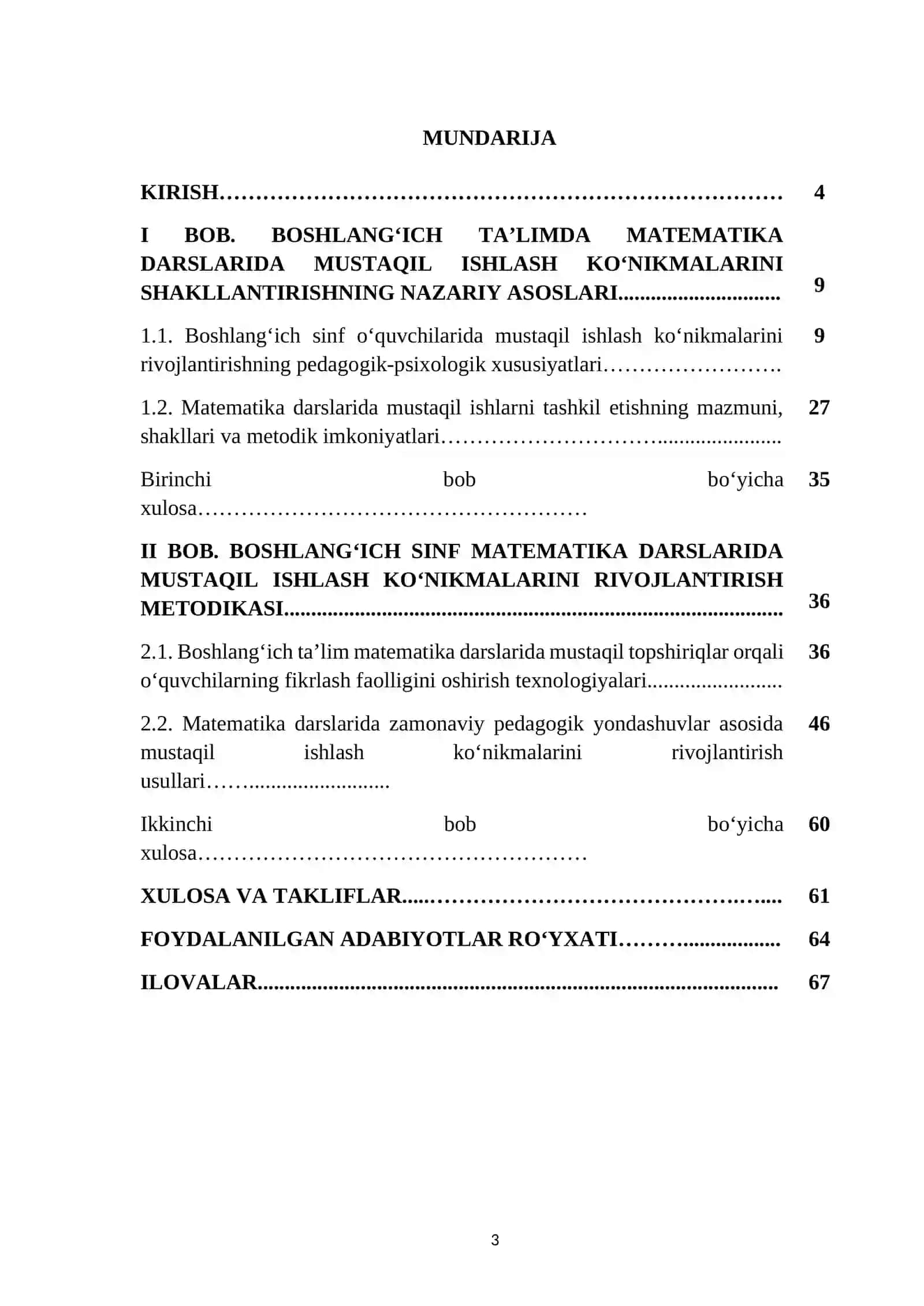 Boshlang‘ich ta’limda matematika darslarida mustaqil ishlash ko‘nikmalarini rivojlantirish 3