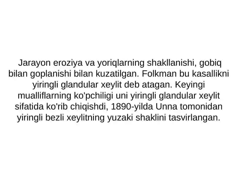Bolalarda lab kasalliklari glandulyar xeylit 3