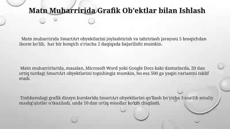 Matn Muharriri Yordamida Grafik Ob'ektlar bilan Ishlash 3