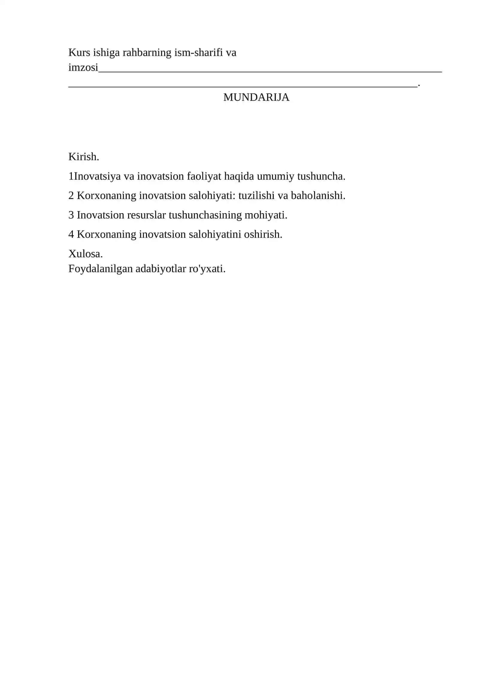 Korxonaning inovatsion salohiyati va uning iqtisodiy tahlili 3