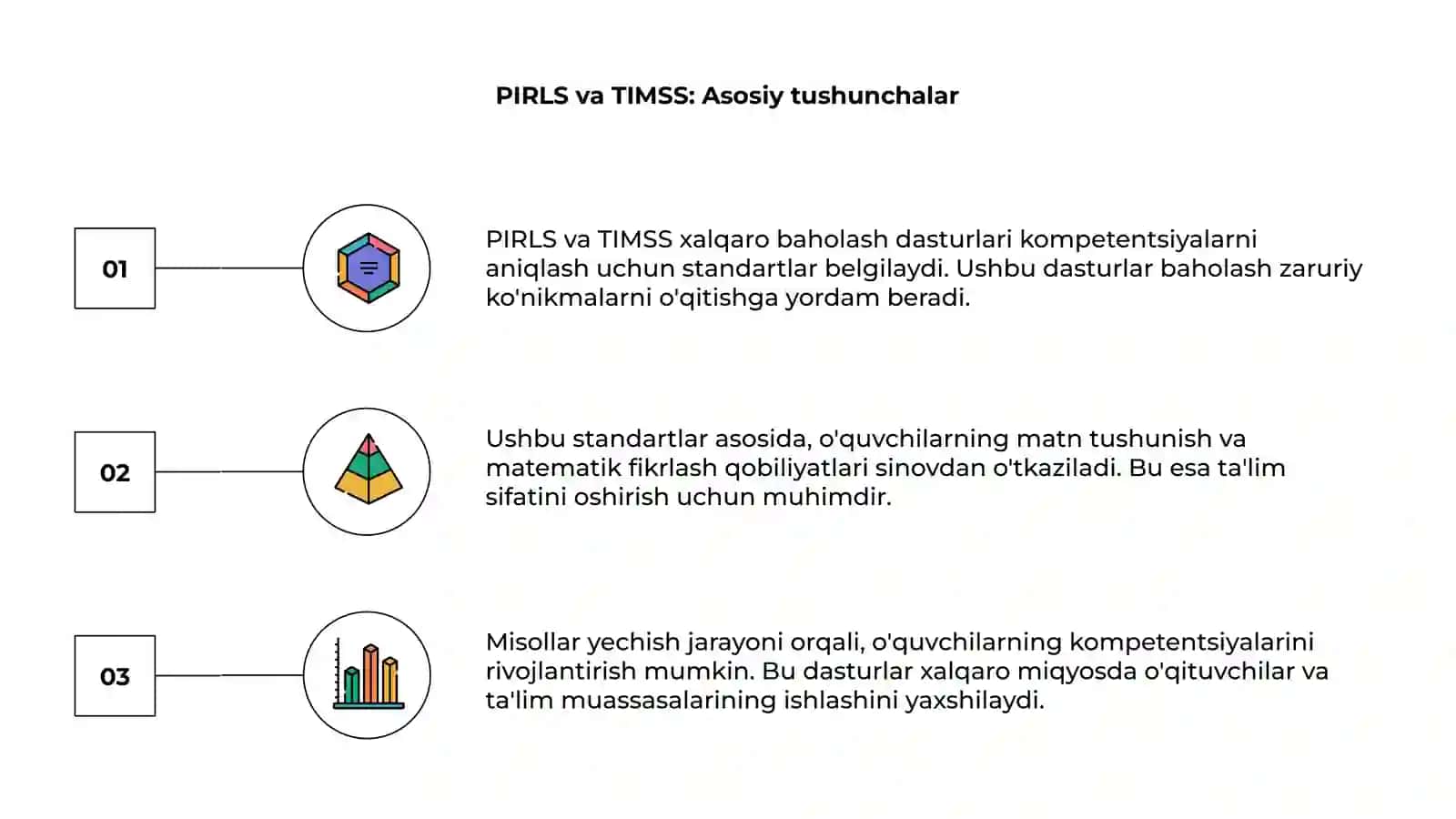 PIRLS,TIMSS Xalqaro baholash dasturlarining standartlarida qayd etilgan kompetensiyalarga doir misollar yechish 3