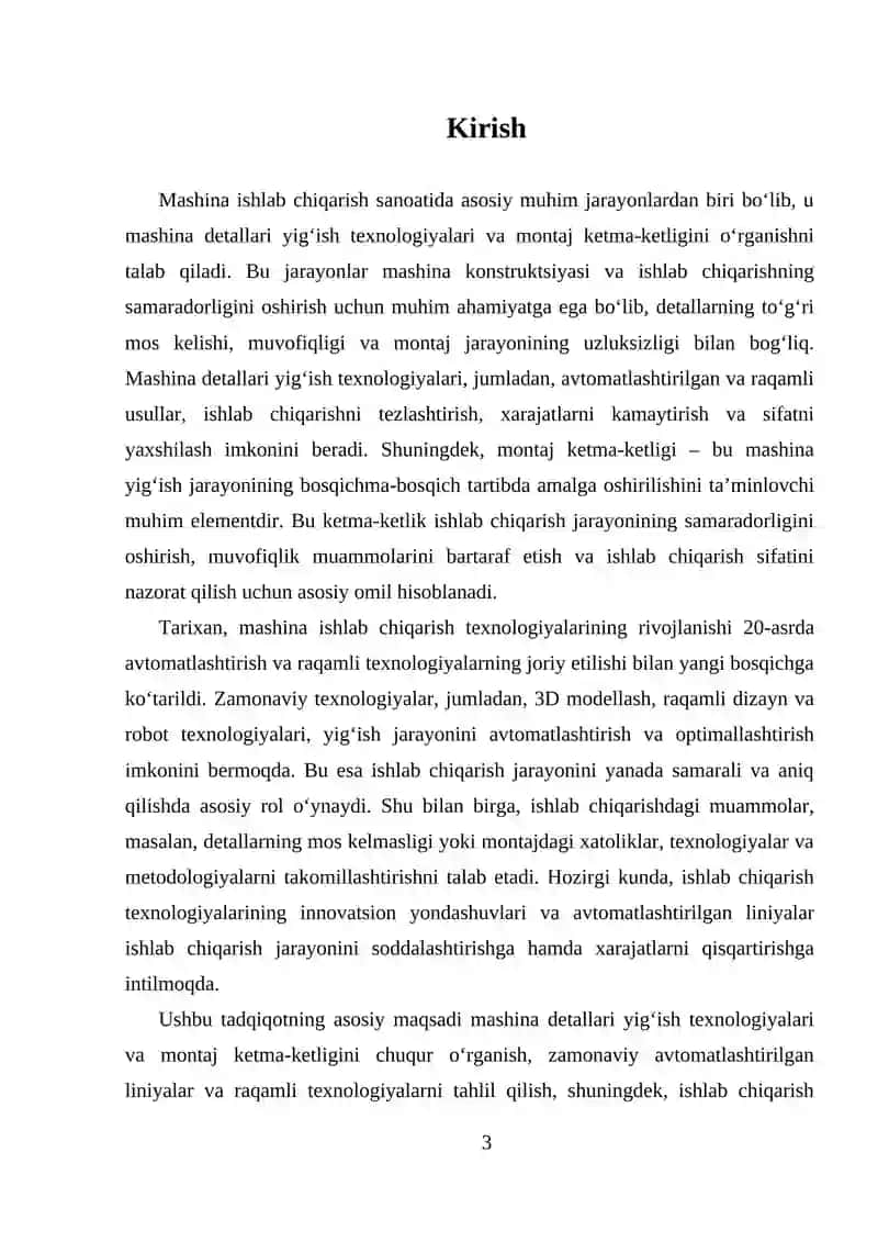 MASHINA DETALLARINI YIG`ISH TEXNOLOGIYASI VA  MONTAJ KETMA-KETLIGI 3