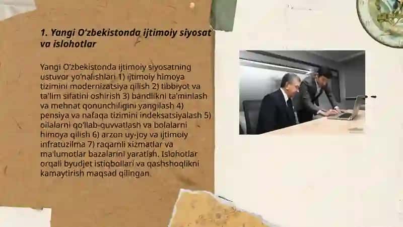 Yangi O‘zbekistonda ijtimoiy sohaga bo‘lgan zamonaviy munosabat 3