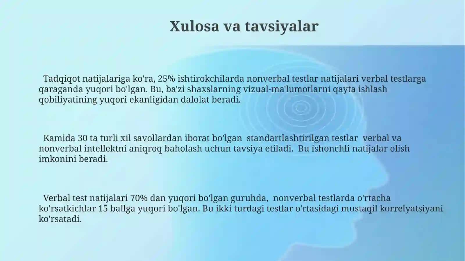 Verbala va noverbal testlar 3