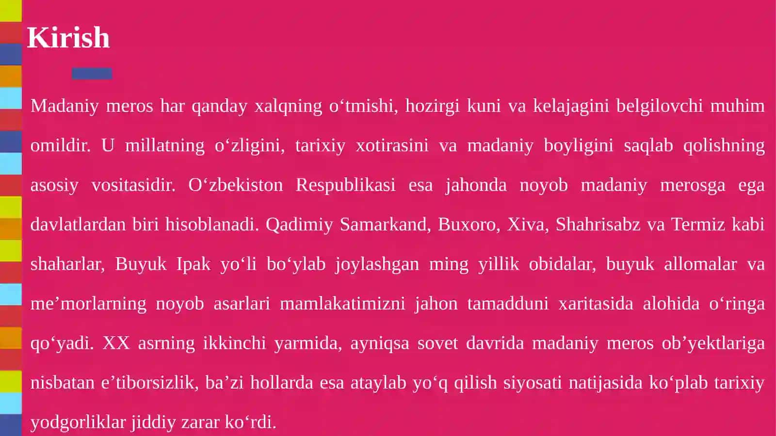 O‘zbekiston madaniy merosini tiklash va asrash siyosati 3