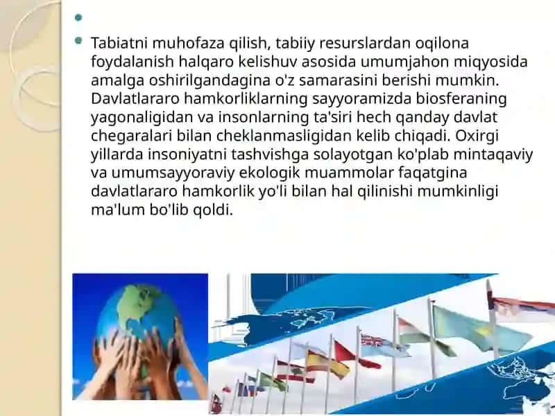 Tabiatdan foydalanishda xalqaro hamkorlik 3