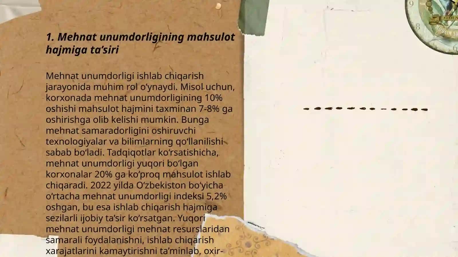 Mahsulot hajmiga mehnat omillarining ta’sirini tahlili 3
