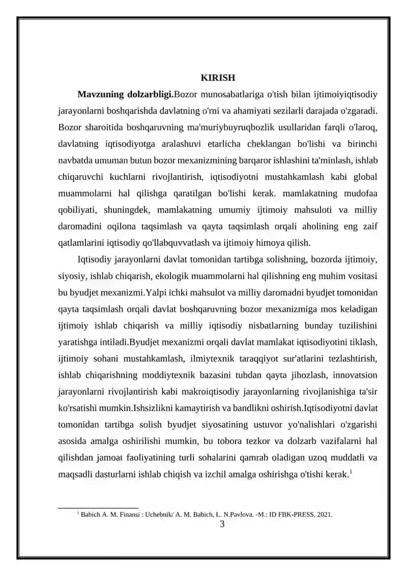 Mamlakatning Barqaror Rivojlanishida Davlat Byudjetining Ahamiyati 3